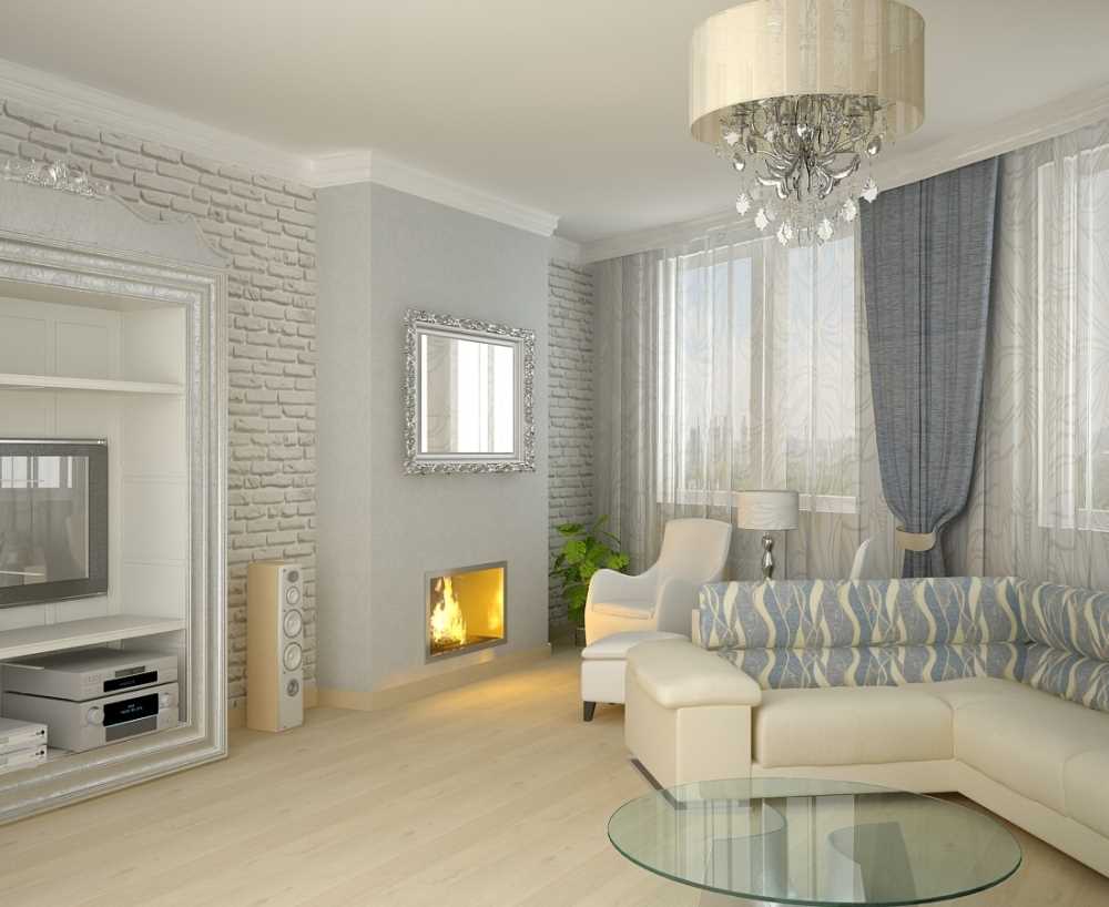 the idea of ​​the original interior design of the living room