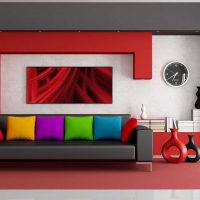 versi bilik dalaman moden dengan gambar sofa