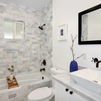 version of the unusual design of the bathroom in the apartment photo