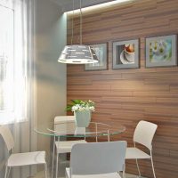 the idea of ​​bright wall decoration in the living room photo