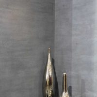 the idea of ​​the original decorative plaster in the interior of the apartment for concrete photo