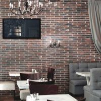 the idea of ​​using the original decorative brick in the interior of the room photo