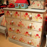 idea dari kabinet decoupage gambar bahan improvisasi