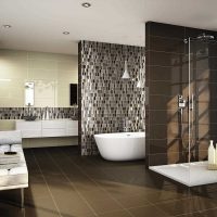 the idea of ​​a beautiful bathroom interior in the apartment photo