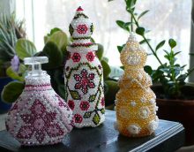 option for brightly decorating bottles with beads picture