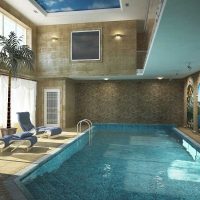 idea of ​​the original decor of a small pool photo