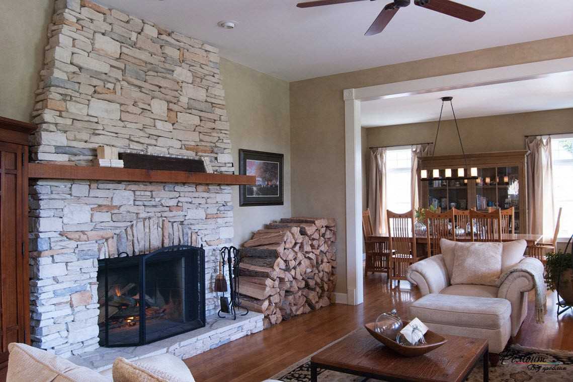 variant of the beautiful interior of a summer house in the village