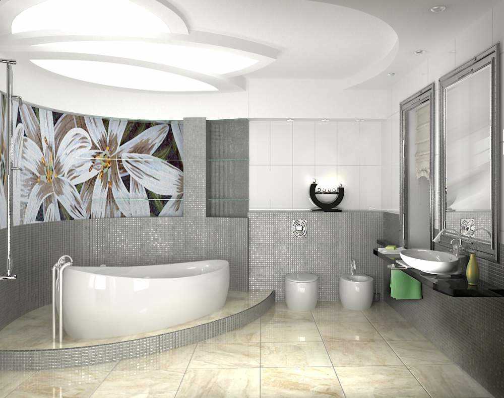 idea of ​​the original style of the bathroom