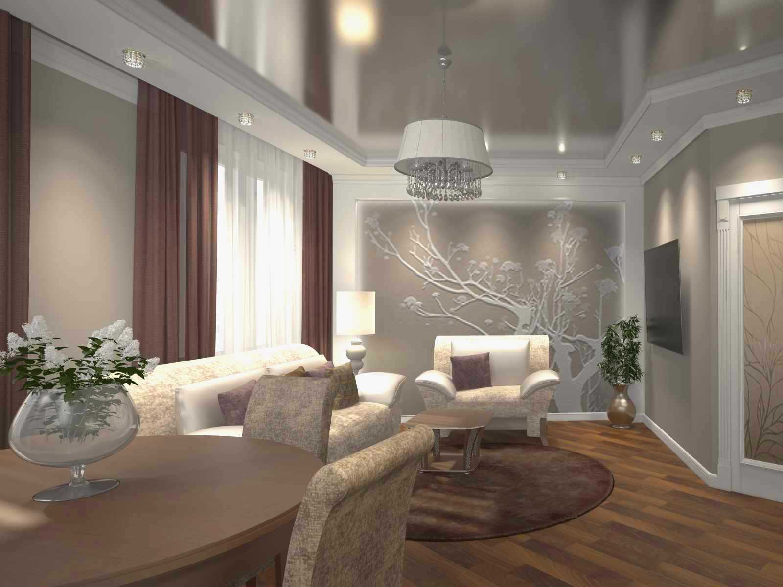 the idea of ​​the original interior of a 2 room apartment