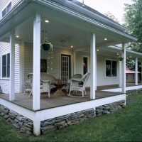 idea of ​​unusual design of the veranda in the house photo