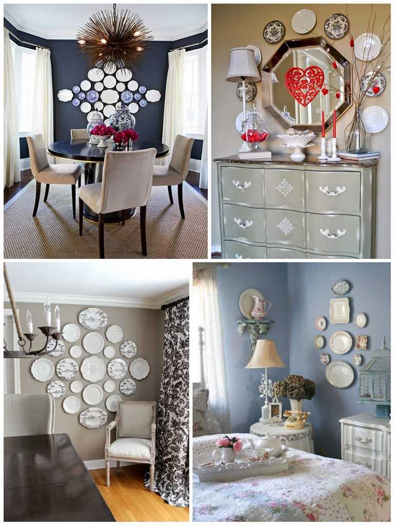 version of the modern style of the living room with decorative plates on the wall