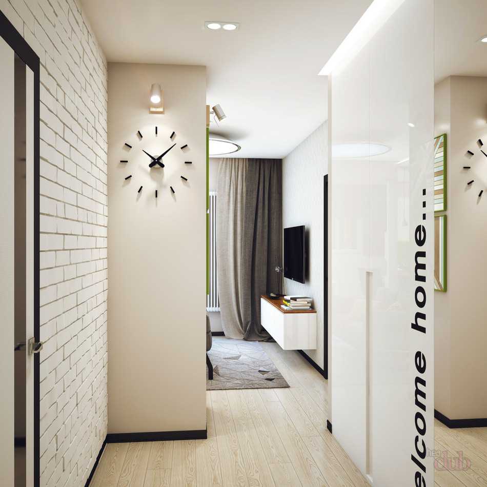 the idea of ​​the original interior of the hallway