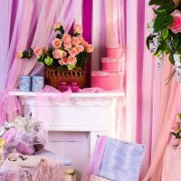 the idea of ​​bright interior decoration for March 8 picture