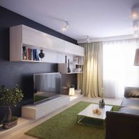 version of the modern design of the living room 17 square meters picture