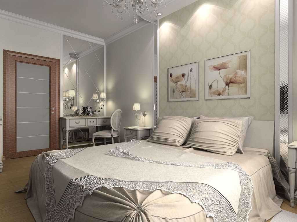 the idea of ​​a beautiful decoration of the design of the bedroom