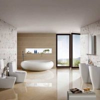 the idea of ​​an unusual style of the bathroom 2017 photo