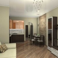 varian hiasan cerah dari apartmen 70 mp persegi