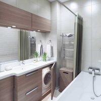 version of a beautiful bathroom design 3 sq.m photo