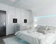 idea of ​​modern design white bedroom picture