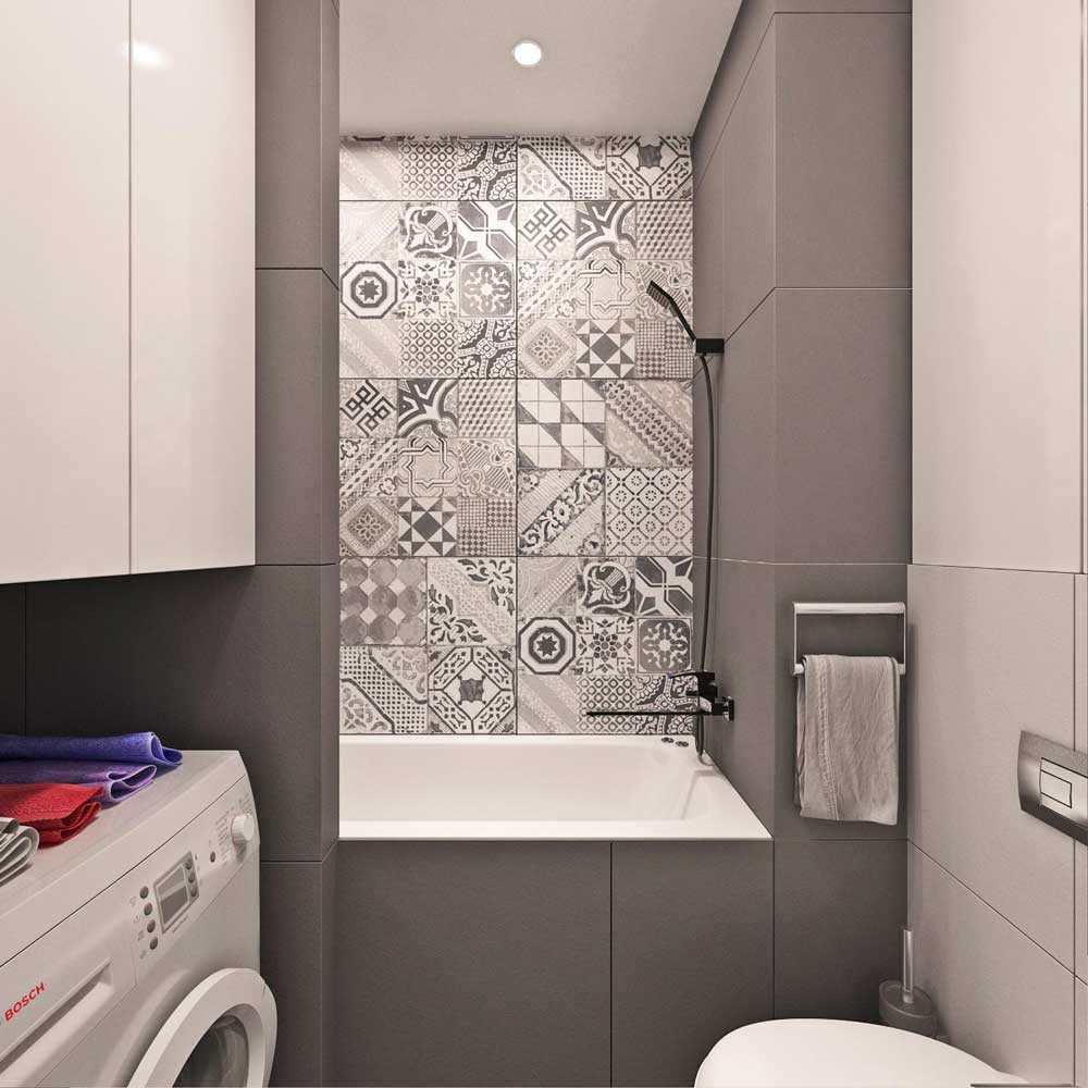 version of the modern bathroom design 4 sq.m