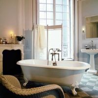 the idea of ​​a bright bathroom design in a classic style picture