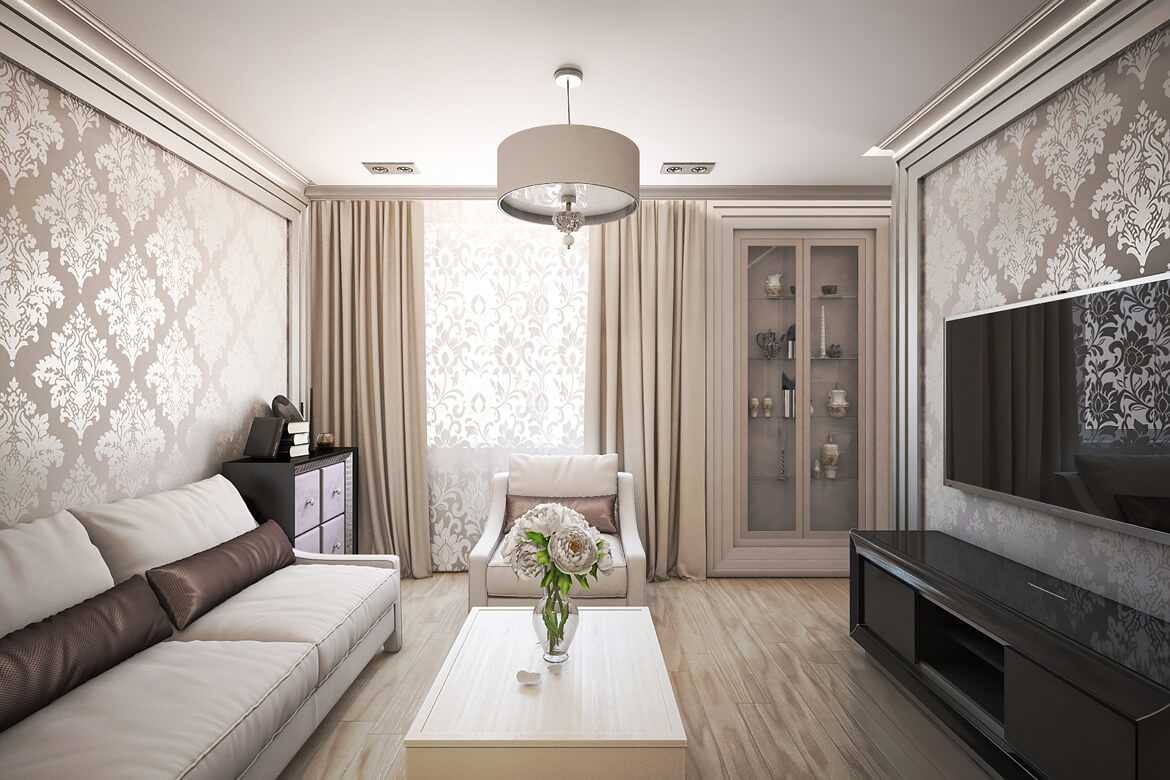 the idea of ​​a light design apartment in a modern classic style