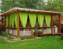 the idea of ​​an unusual style of gazebo in the yard picture