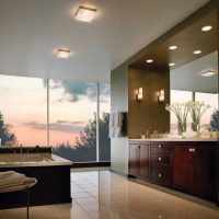 version of the bright style of the bathroom with a photo window