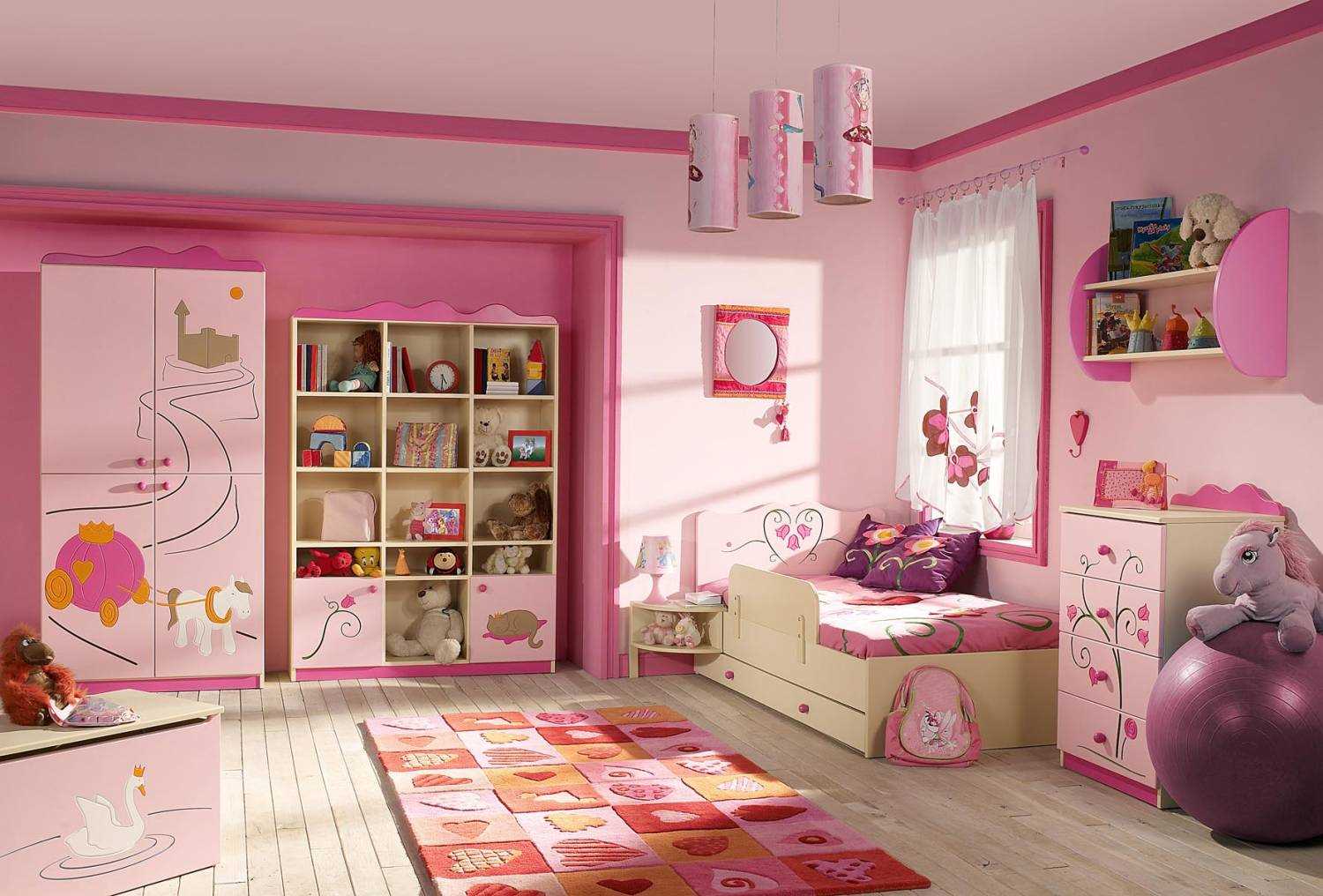 option for a bright children's room for a girl