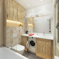 version of a beautiful bathroom design 2.5 sq.m photo