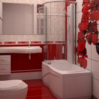 An example of a light bathroom design in Khrushchev photo