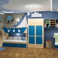 the idea of ​​a beautiful nursery design for two boys photo