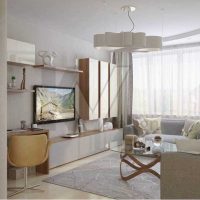 An example of a bright interior of a living room 19-20 sq.m picture