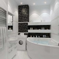 version of the modern bathroom design in black and white