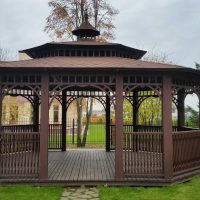 The idea of ​​a beautiful design of a gazebo photo