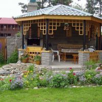 version of the modern interior of the gazebo photo