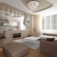 An example of a bright design of a living room 19-20 sq.m.