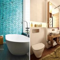 The idea of ​​a bright bathroom interior 2017 photo