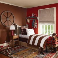 a combination of rich brown in the bedroom interior picture