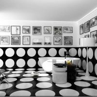 the idea of ​​a beautiful bathroom interior in black and white