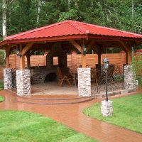 the idea of ​​a beautiful interior gazebo picture