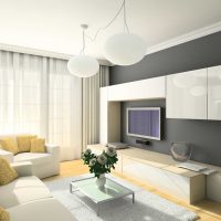 an example of a bright style living room 19-20 sq.m picture