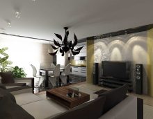 the idea of ​​a beautiful living room interior in a modern style picture