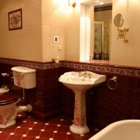 the idea of ​​an unusual bathroom decor in a classic style photo