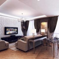 the idea of ​​a bright apartment design 70 sq.m photo