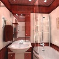 An example of a bright bathroom design 5 sq.m photo