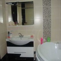 version of the modern style of the bathroom with a corner bath picture