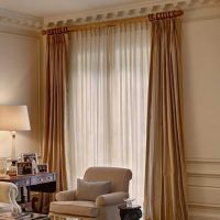 the idea of ​​using modern curtains in a beautiful design photo room