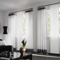 the option of using modern curtains in a beautiful apartment decor picture