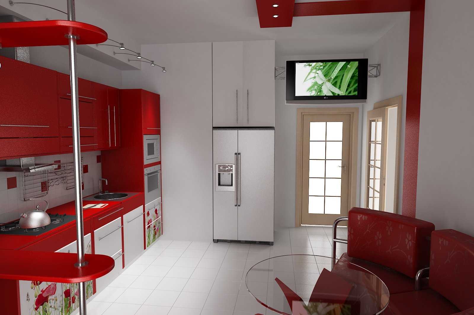 the idea of ​​using an unusual kitchen design